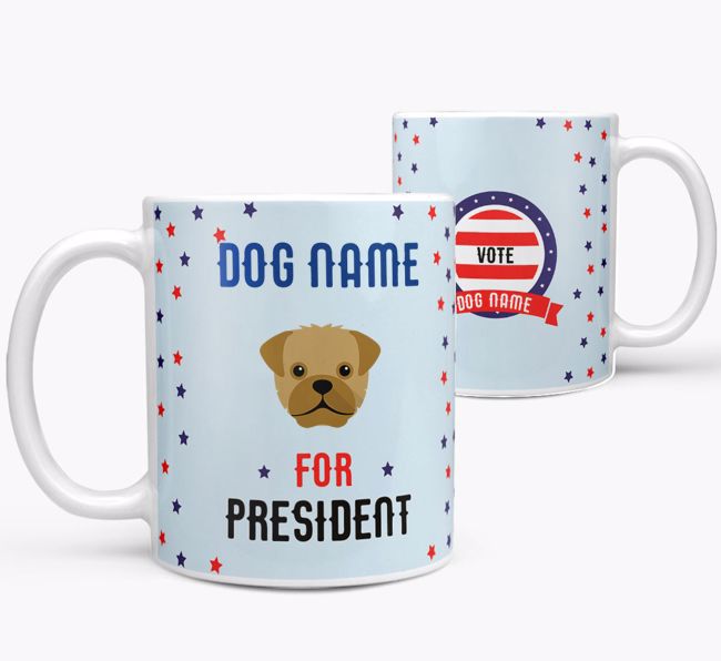 Personalized Vote {dogsName} for President Mug